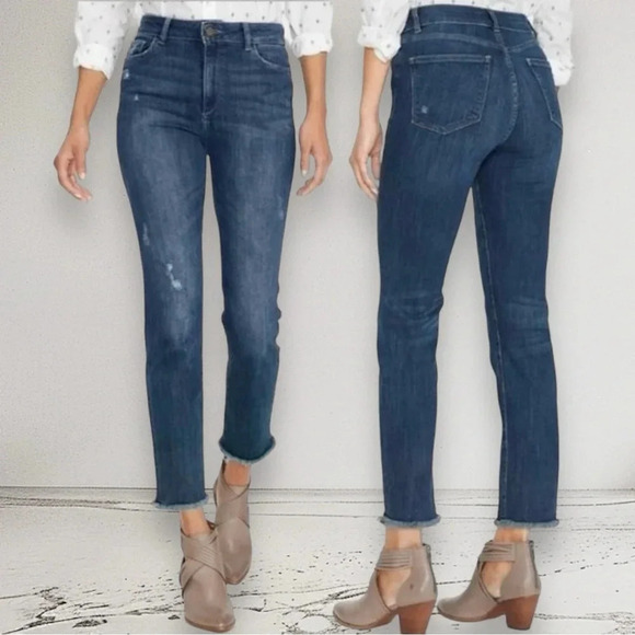 NEW DL1961 Mara Ankle High Rise Straight in Ravine Size 29 - Picture 3 of 13